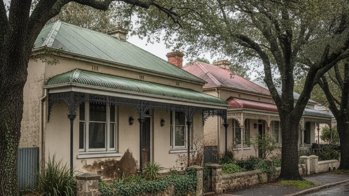 Older Victorian semi-detached house in Cape Town's southern suburbs with plastered walls